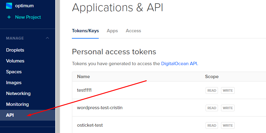 image: Digital Ocean - Click API